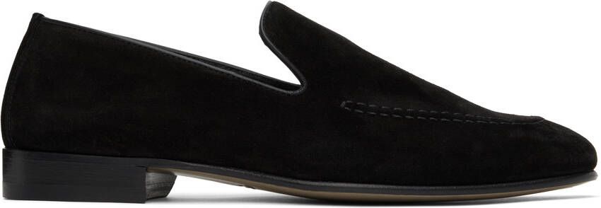 Manolo Blahnik Black Truro Loafers