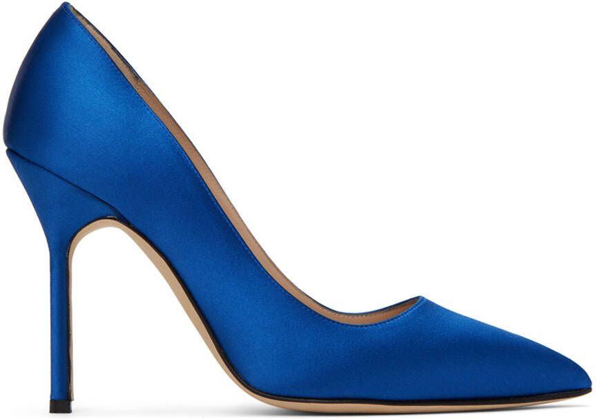 Manolo Blahnik Blue BB Pumps - Picture 5