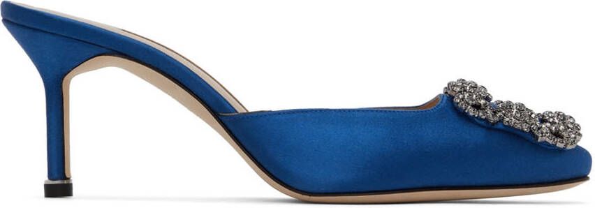 Manolo Blahnik Blue Hangisimuca Heels - Picture 4