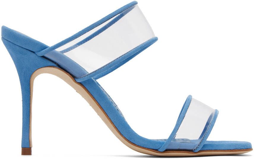 Manolo Blahnik Blue INVYMU Heeled Sandals - Picture 5