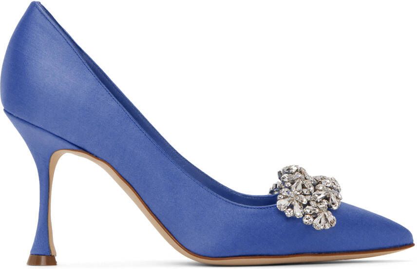 Manolo Blahnik Blue Khafina Heels - Picture 5