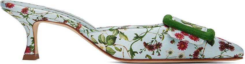 Manolo Blahnik Blue Maysalebi Heels - Picture 4