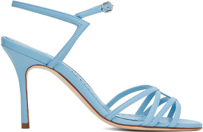 Manolo Blahnik Blue Solisa Heeled Sandals - Picture 5