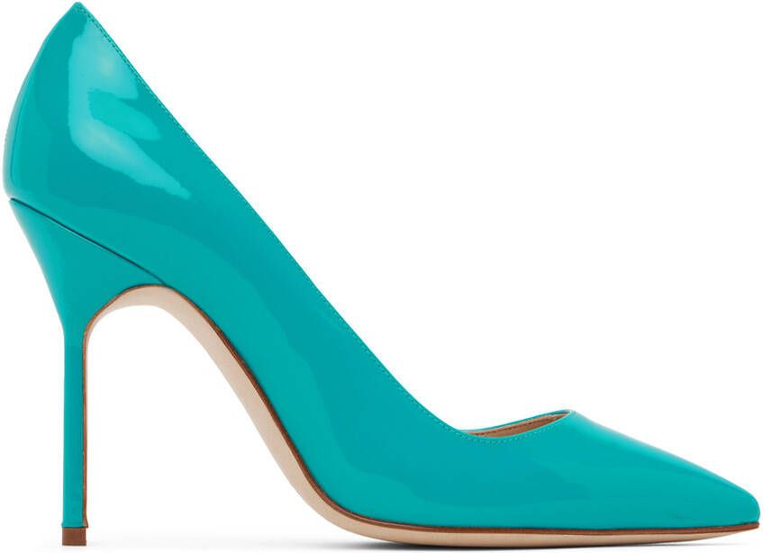 Manolo Blahnik Blue Tora Heels - Picture 5