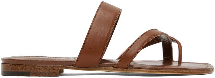 Manolo Blahnik Brown Susa Sandals - Picture 5
