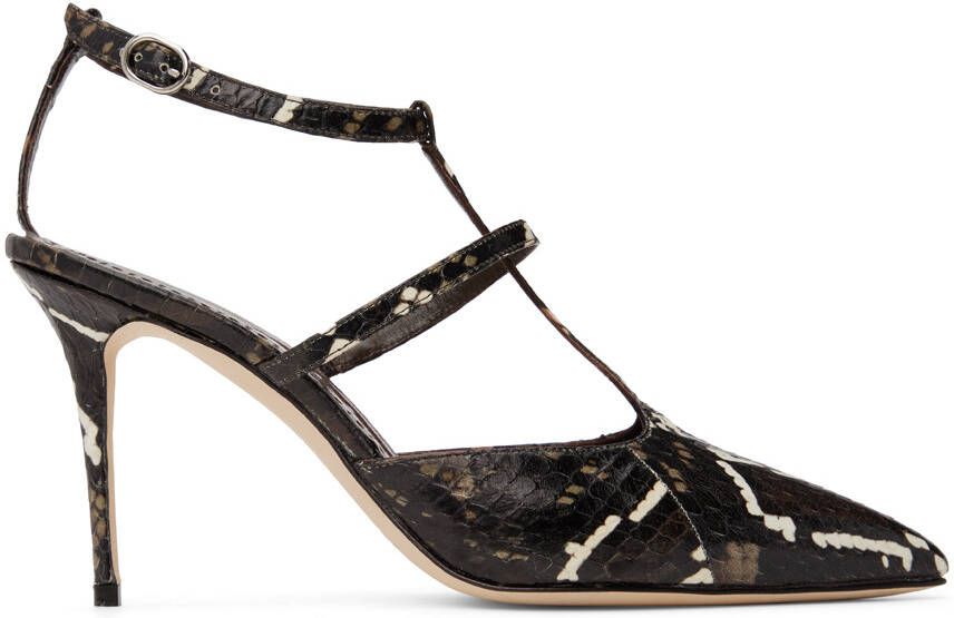 Manolo Blahnik Brown Zinas Heels - Picture 5