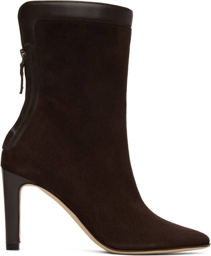 Manolo Blahnik Brown Zufapla Boots - Picture 2