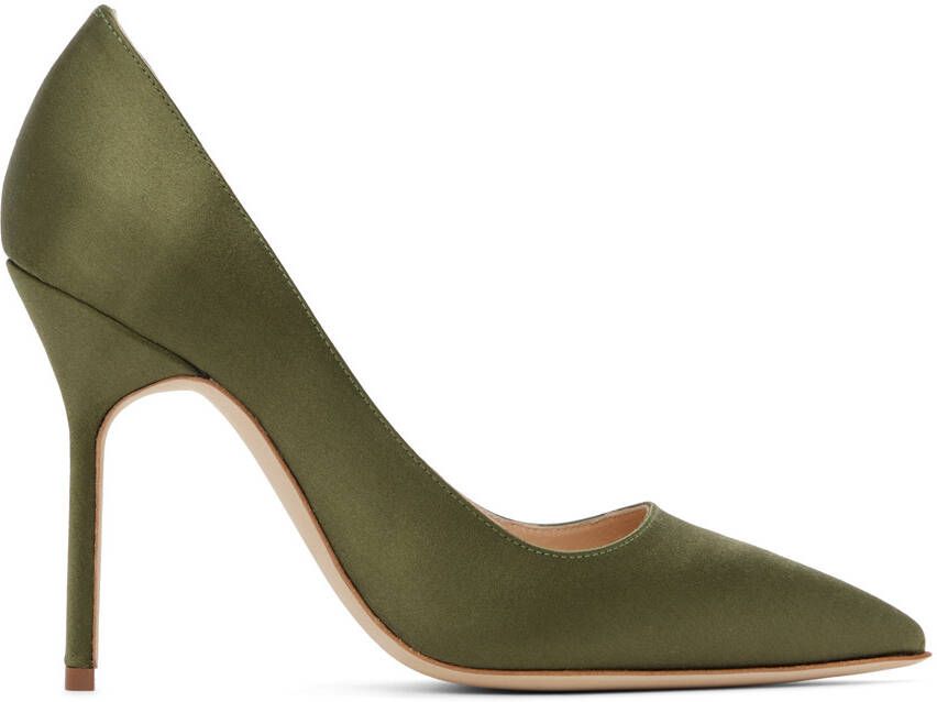 Manolo Blahnik Green BB Heels - Picture 5