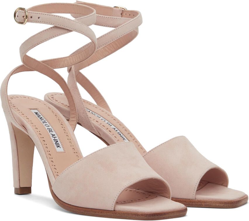 Manolo Blahnik Beige Araspe Heeled Sandals - Picture 2