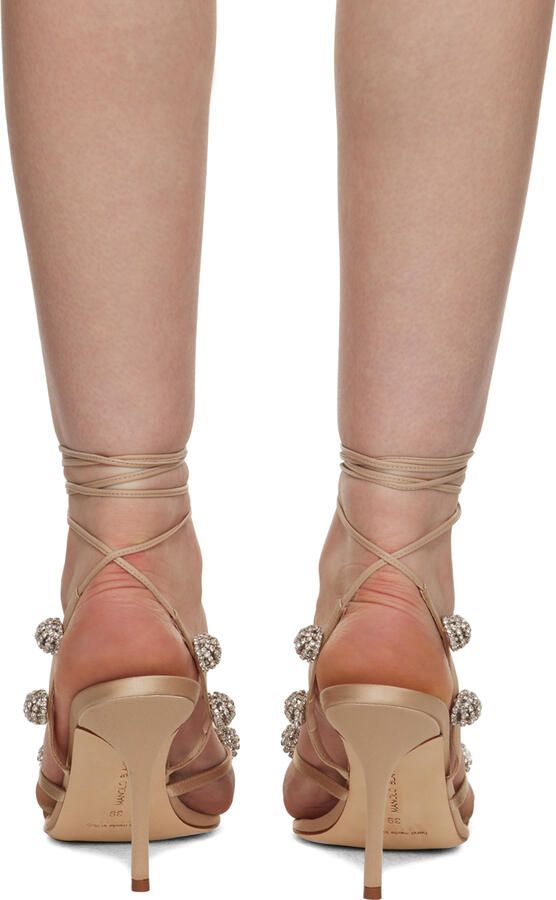 Manolo Blahnik Beige Elsaka Heeled Sandals