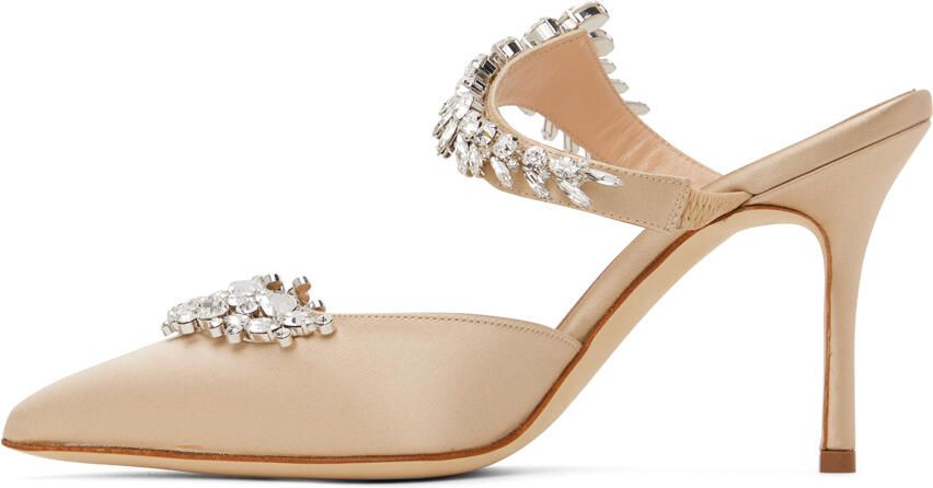 Manolo Blahnik Beige Lurum Heels - Picture 3