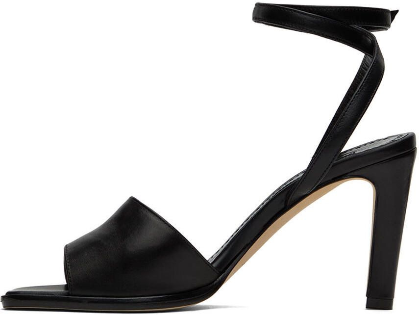 Manolo Blahnik Black Araspe Heeled Sandals - Picture 3