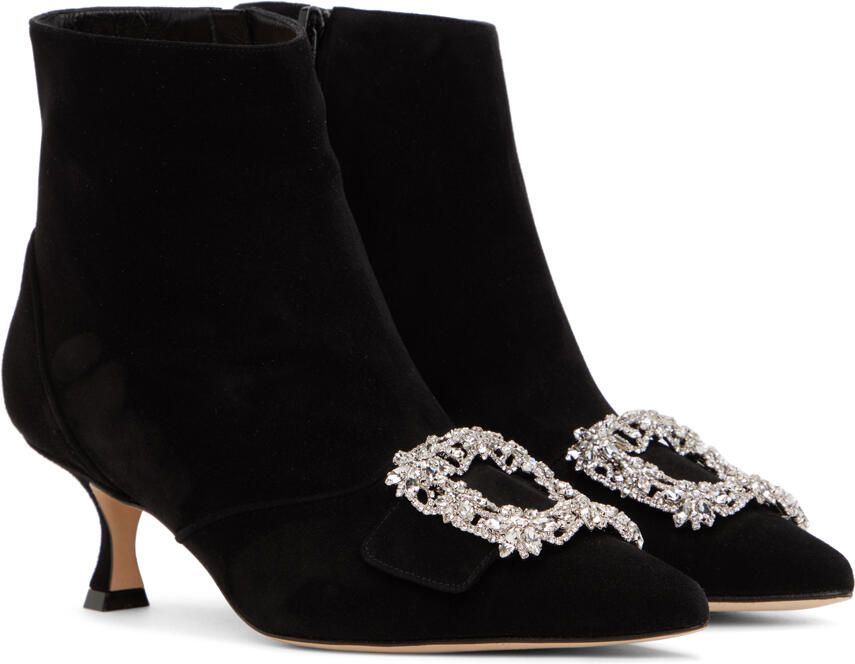 Manolo Blahnik Black Baylow Boots - Picture 2