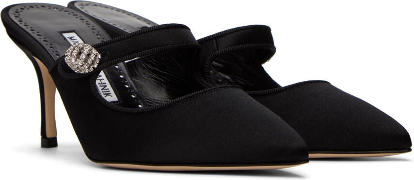 Manolo Blahnik Black Camparimu Jewel Heels - Picture 2