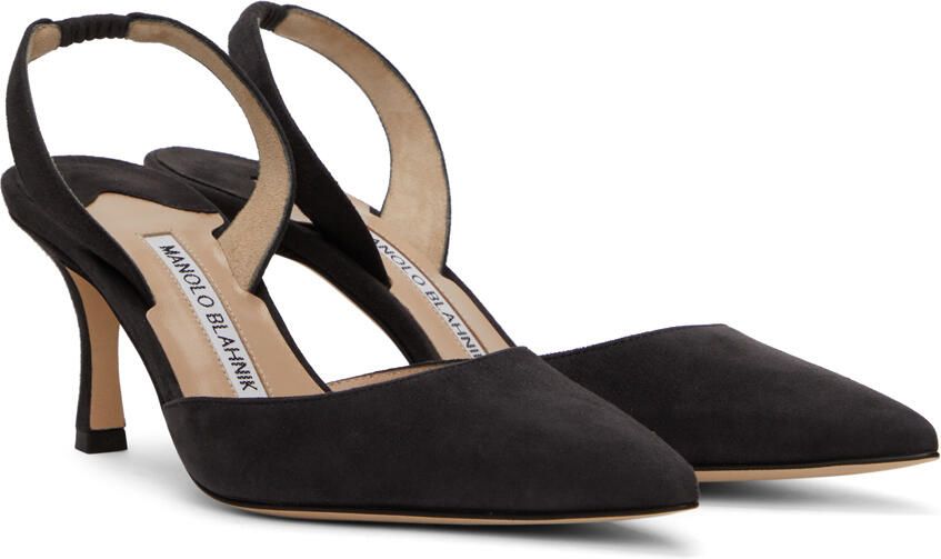 Manolo Blahnik Black Carolyne Heels - Picture 2