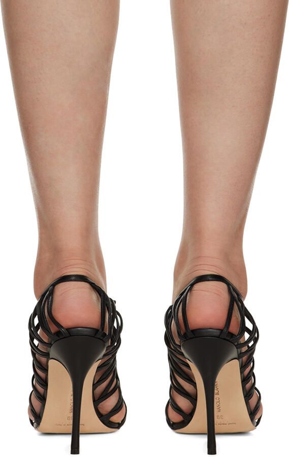 Manolo Blahnik Black Hamza Heeled Sandals