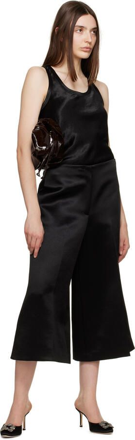 Manolo Blahnik Black Hangisimuca Heeled Mules - Picture 3