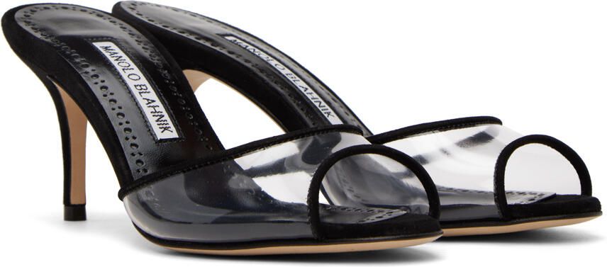 Manolo Blahnik Black Jadifa Heeled Sandals - Picture 2