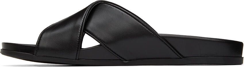 Manolo Blahnik Black Leather Chiltern Sandals - Picture 4