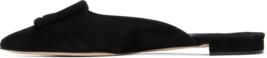 Manolo Blahnik Black Maysaleflat Flat Mules - Picture 4