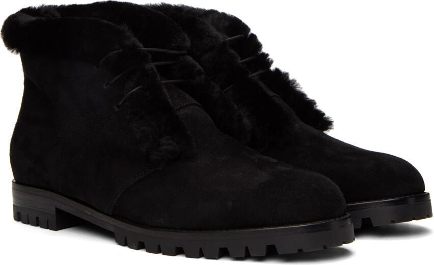 Manolo Blahnik Black Mircus Ankle Boots - Picture 2