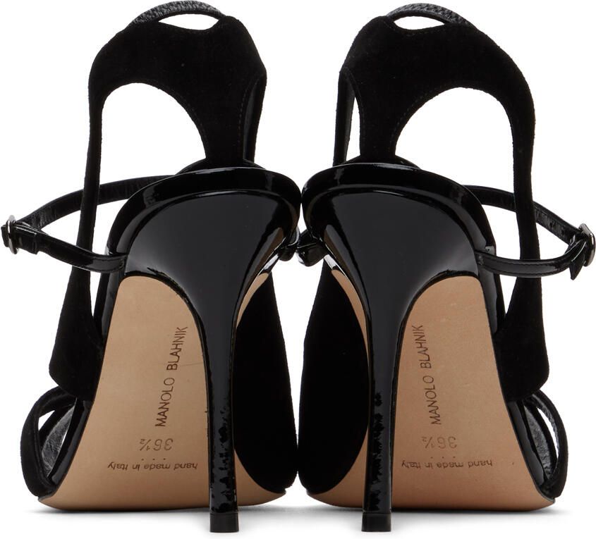Manolo Blahnik Black Parado Heeled Sandals