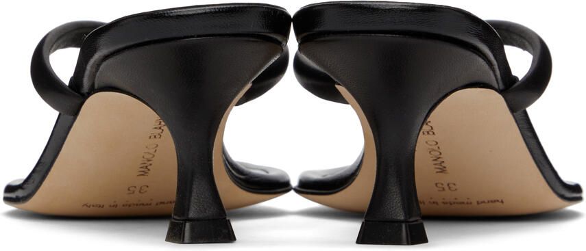 Manolo Blahnik Black Paterno Heeled Sandals - Picture 5