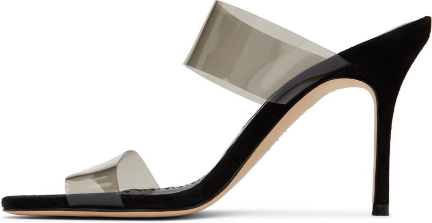 Manolo Blahnik Black Scolto Mules - Picture 3