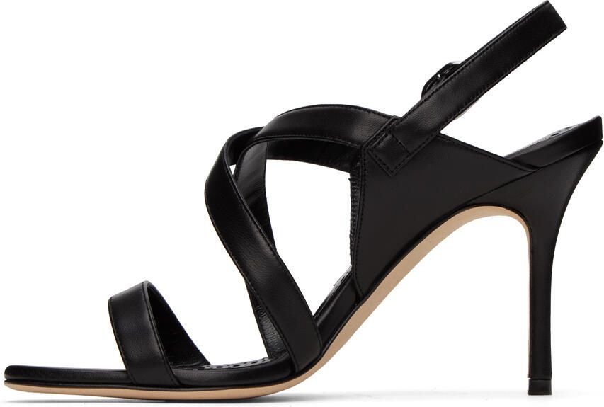 Manolo Blahnik Black Singanu Heeled Sandals - Picture 3