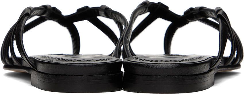 Manolo Blahnik Black Soliman Sandals