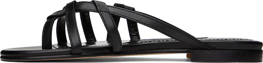 Manolo Blahnik Black Soliman Sandals - Picture 4