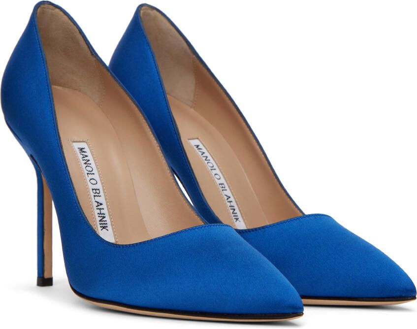 Manolo Blahnik Blue BB Pumps - Picture 2