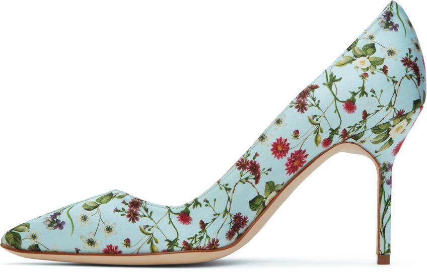 Manolo Blahnik Blue BB Pumps - Picture 3