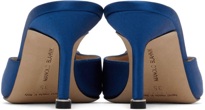 Manolo Blahnik Blue Hangisimuca Heels - Picture 5