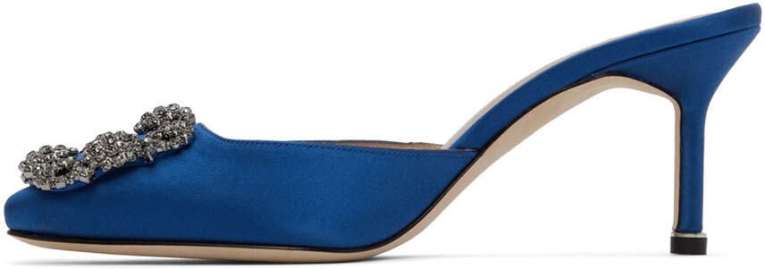 Manolo Blahnik Blue Hangisimuca Heels - Picture 2