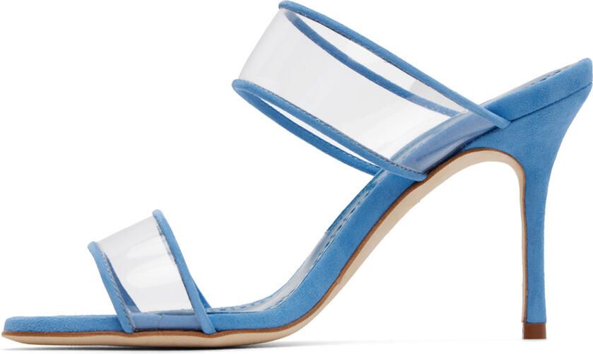 Manolo Blahnik Blue INVYMU Heeled Sandals - Picture 3