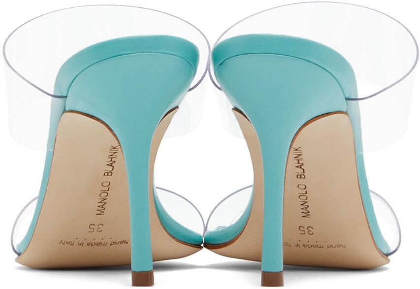 Manolo Blahnik Blue Scolto Heeled Sandals