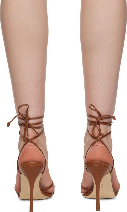 Manolo Blahnik Brown Leva 105 Heeled Sandals - Picture 5