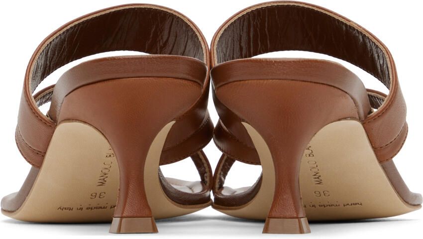 Manolo Blahnik Brown Susa Sandals