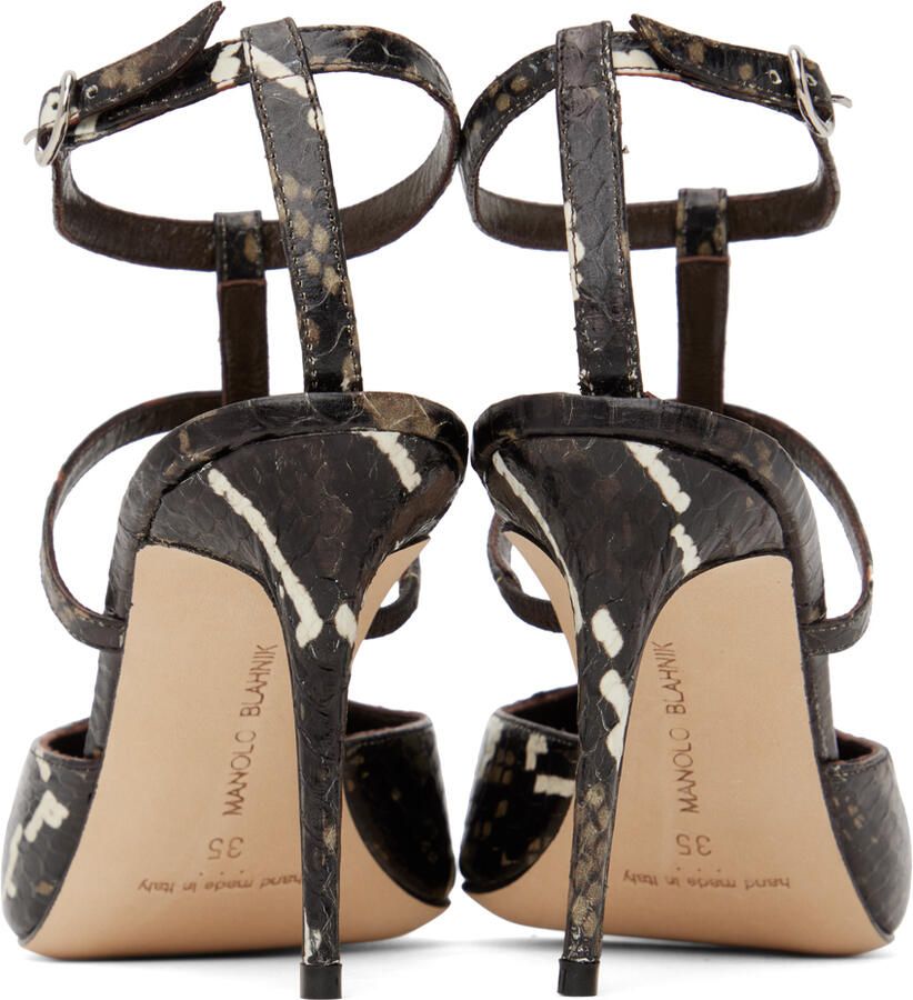 Manolo Blahnik Brown Zinas Heels