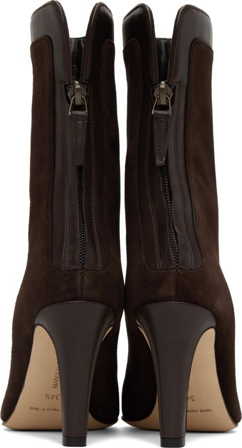 Manolo Blahnik Brown Zufapla Boots - Picture 5