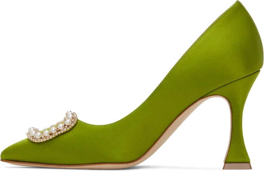 Manolo Blahnik Green Fabetapump Heels - Picture 3