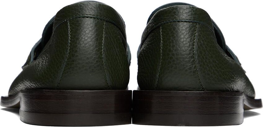 Manolo Blahnik Green Perry Loafers
