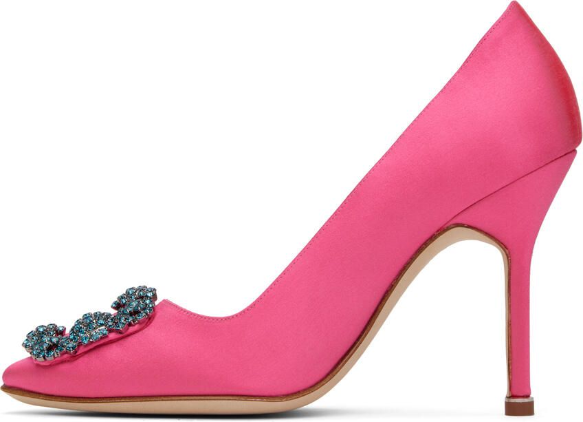 Manolo Blahnik Pink Hangisi Pumps - Picture 3