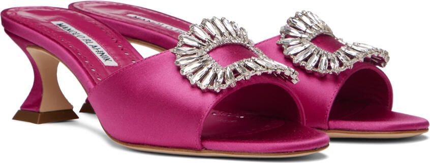 Manolo Blahnik Pink Laalita Heels - Picture 2