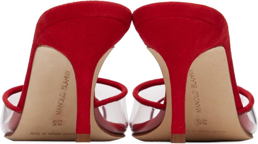 Manolo Blahnik Red Jadifa Fabio Heeled Sandals