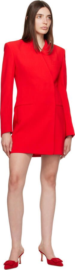 Manolo Blahnik Red Maysale 70 Mules - Picture 4