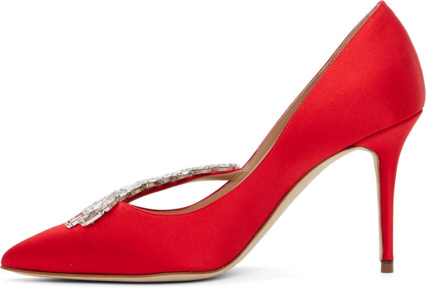 Manolo Blahnik Red Nadira Heels - Picture 3
