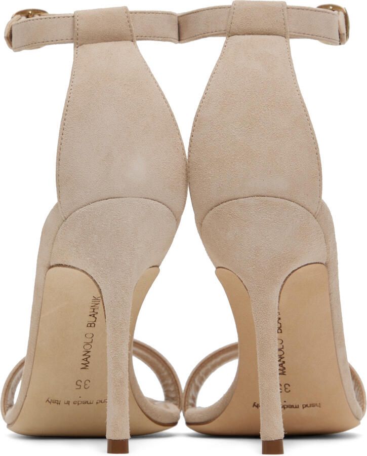 Manolo Blahnik Taupe Chaos Heeled Sandals - Picture 2