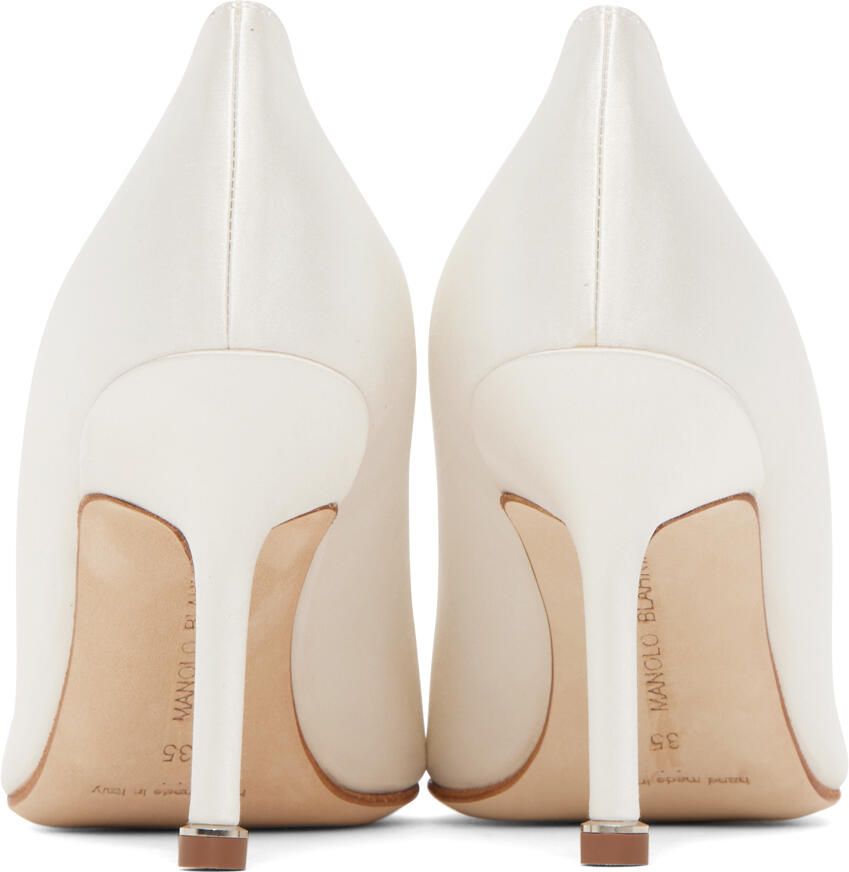 Manolo Blahnik White Hangisi 90 Heels